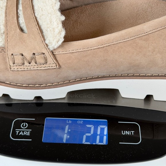 Vionic Cheryl Sherpa Lug Sole Loafers Women's 9 Taupe Suede Cream Neutral Chic - Picture 14 of 14